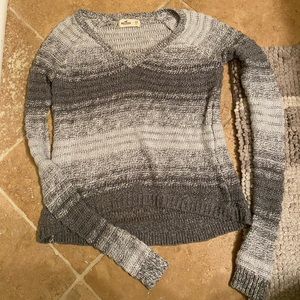 Hollister Grey & Silver Sparkle Knit Sweater